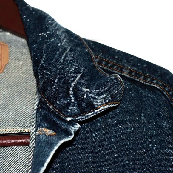 VTG 80s LEVIS speckled Denim Jean Jacket - Picture 4 of 4
